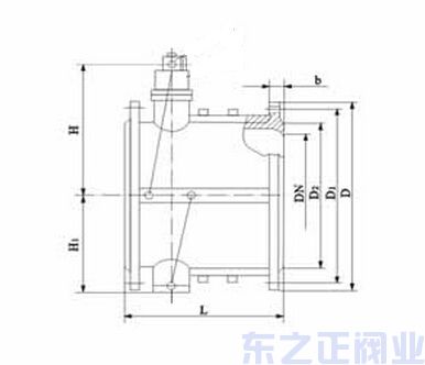 微阻缓闭蝶式止回阀结构图