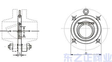 对夹圆片式止回阀结构图