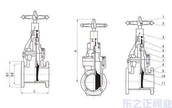 消防专用信号闸阀结构图