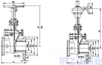 衬氟闸阀结构图