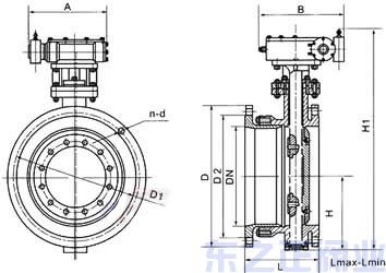 伸缩蝶阀结构图