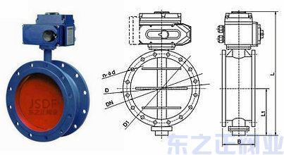 电动通风蝶阀结构图