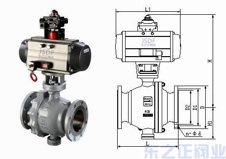 气动固定式球阀结构图