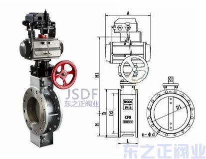气动通风蝶阀结构图