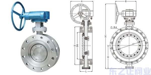 法兰不锈钢蝶阀结构图